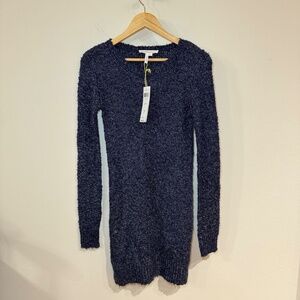 BCBGeneration Sweater Dress Women's SM Blue Long Sleeve Cozy Casual